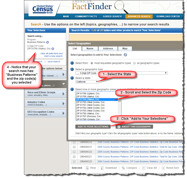 Census Bureau sscreenshot