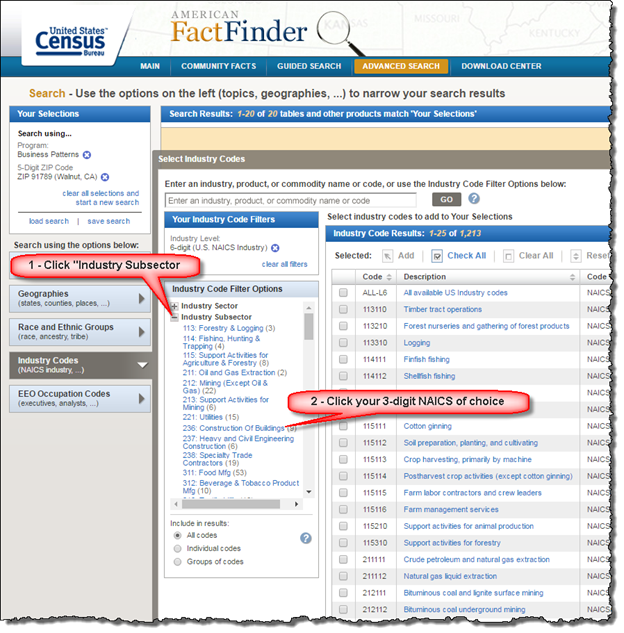 Census Bureau sscreenshot